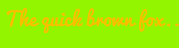 Image with Font Color FFBD00 and Background Color 93F600